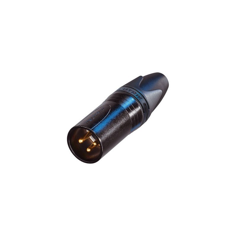 Neutrik NC3MXX-B - XLR Connector 3 Pin black with gold contacts, male